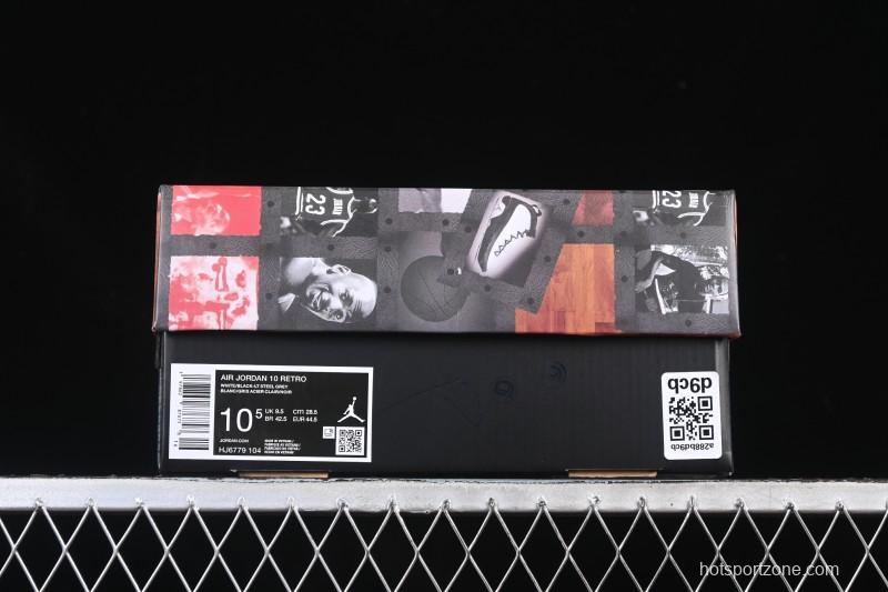 Nike Air Jordan 10 Retro Light Steel Grey Basketball Shoes - HJ6779-104