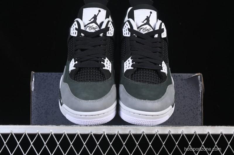 Nike Air Jordan 4 Retro Basketball Shoes with Fear Pack Design - FQ8138-002