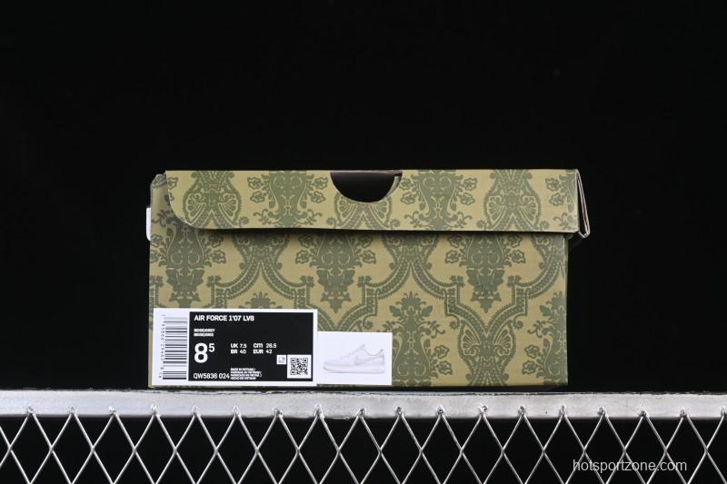 Nike Air Force 1 '07 Low Gucci Collaboration Ghost Face Beige Gray Casual Sneakers - QW5836-024