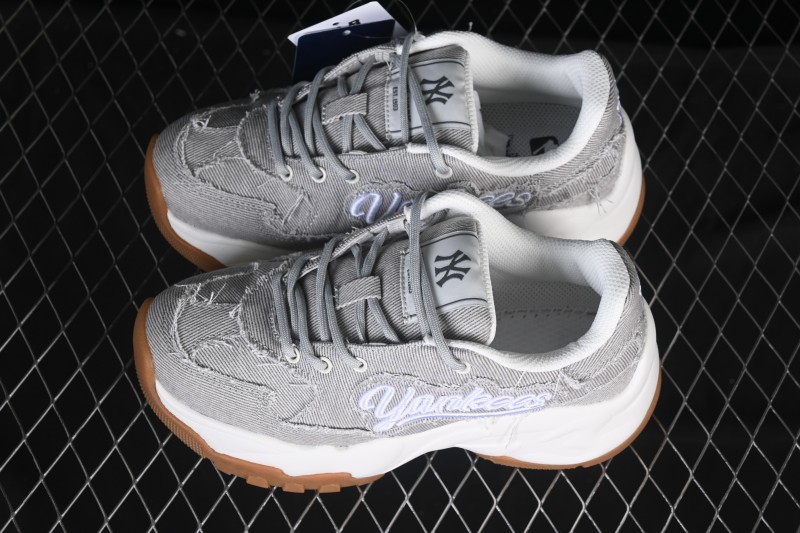 Adidas NY MLB Bigball Chunky Vintage Cursive Height-Increasing Platform Sneakers - 3ASHVT25N50GRL