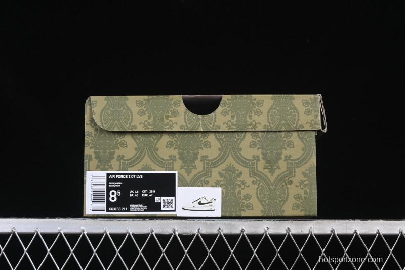 Nike Air Force 1'07 Low Gucci Collaboration Military Green Multi-Color Low-Top Casual Sneakers - XX3168-211