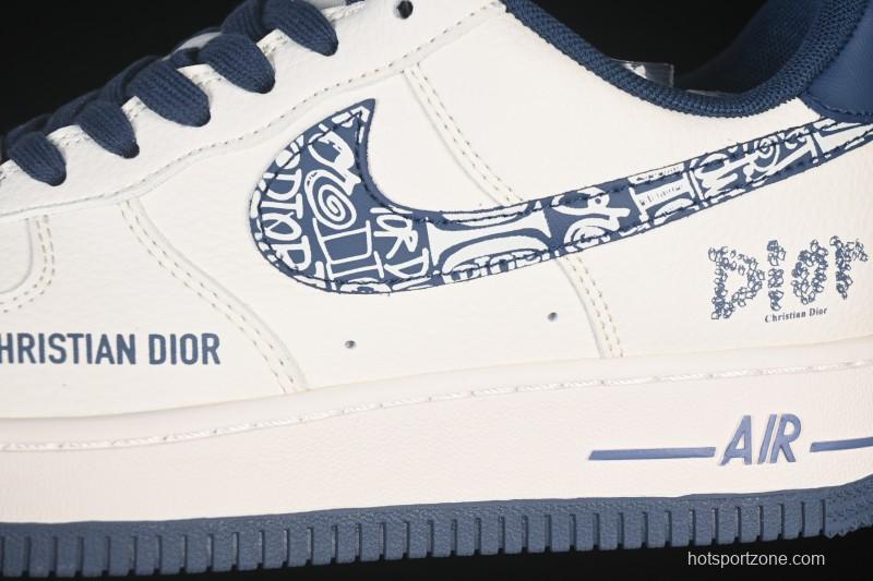 Nike Air Force 1 '07 Low Dior Collaboration Milan Embroidery Low-Top Casual Sneakers - XD2588-608