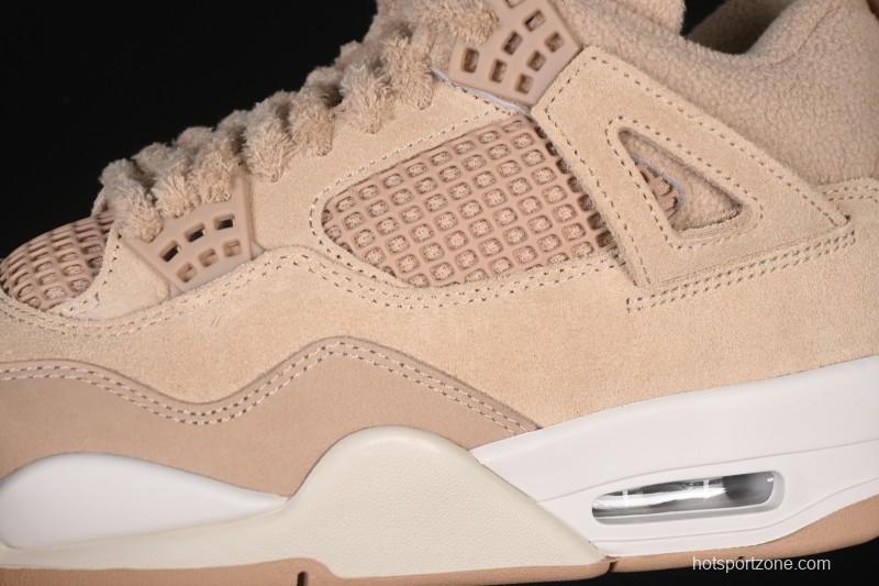 Nike Air Jordan 4 Retro Cozy Girl Warm Yellow Sneakers - HV0823-200