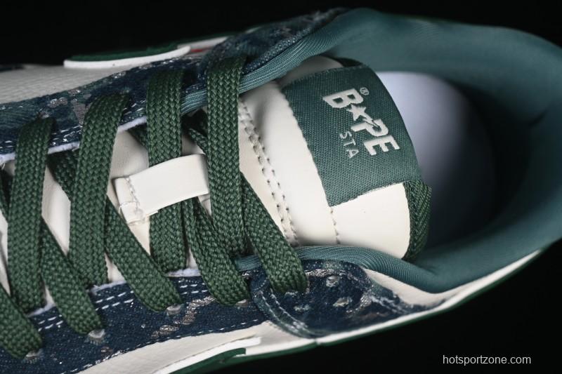 Nike SB Dunk Low BAPE Collaboration White Army Green Anniversary High-End Custom Low-Top Casual Skate Shoes - SC0601-465