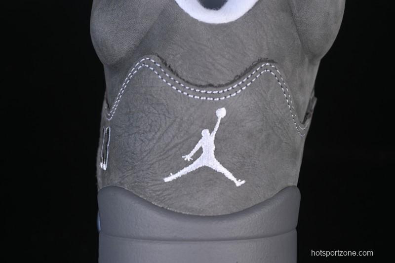 Nike Air Jordan 5 Retro Basketball Shoes with Wolf Grey Design - DD0587-002