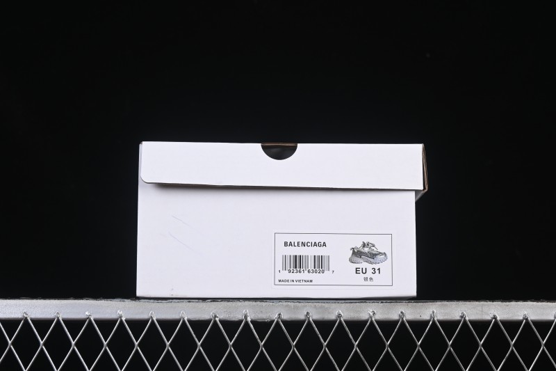 Balenciaga Silver Anti-Slip Casual Kids Shoes - J.C3