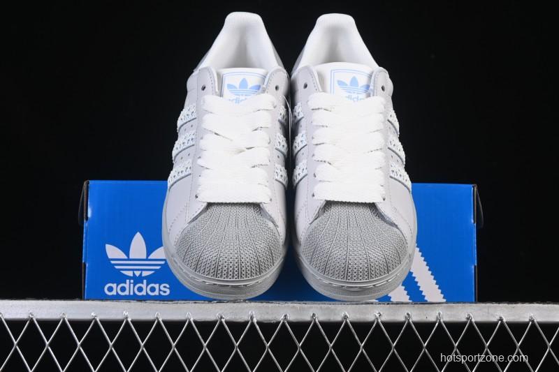 Adidas Superstar II J Casual Sneakers with Shell Toe Design - JQ8729