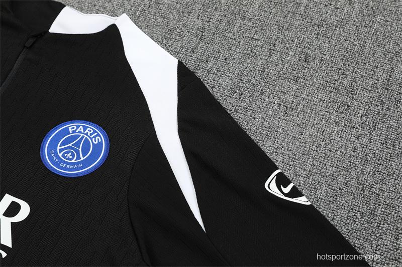 Player Version 25/26 PSG Black T90 Half Zipper Jacket+Long Pants