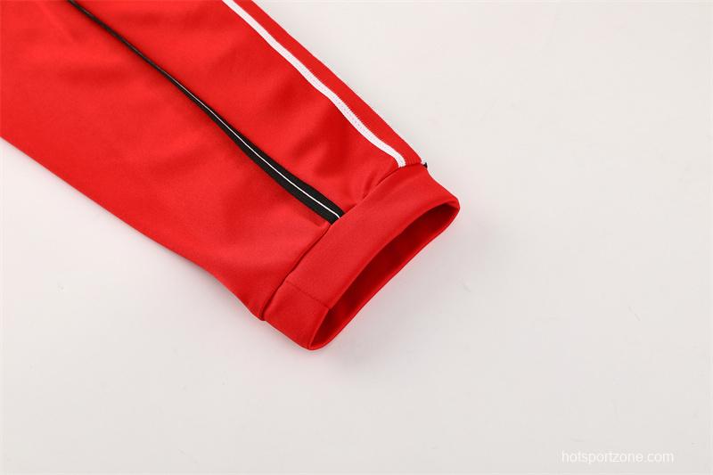 Retro 98/99 Manchester United Black Half Zipper Jacket