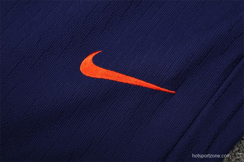 Player Version 25/26 Barcelona Orange T90 Half Zipper Jacket+Long Pants