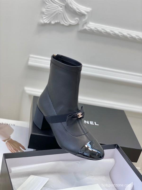 Chanel 2025/SS Autumn Winter Bow Mary Jane Ankle Boots - LY00320