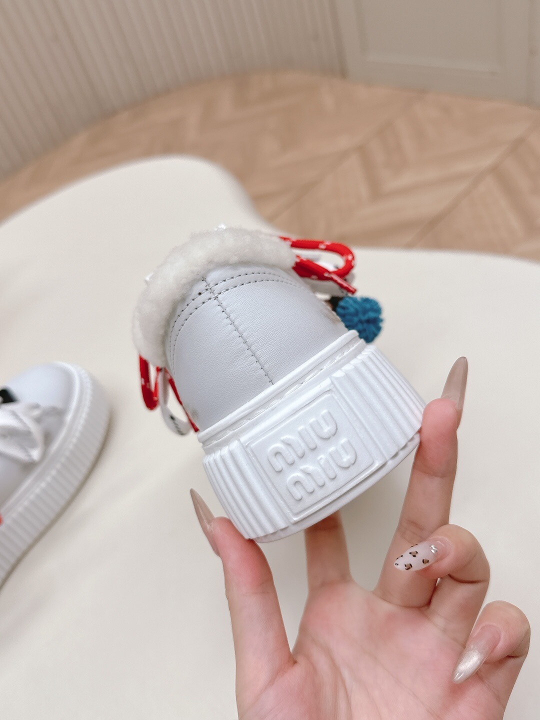 Miu Miu 3D Embroidered Platform Casual Shoes - LY00320/LY00340