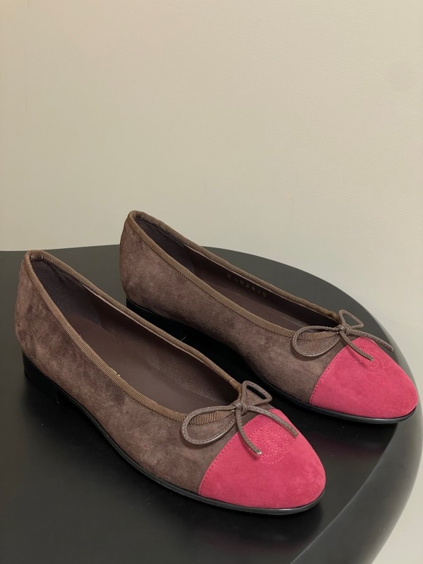Adidas 2025 SS Bow Ballet Flats Classic Suede Flat Shoes - KFY00300