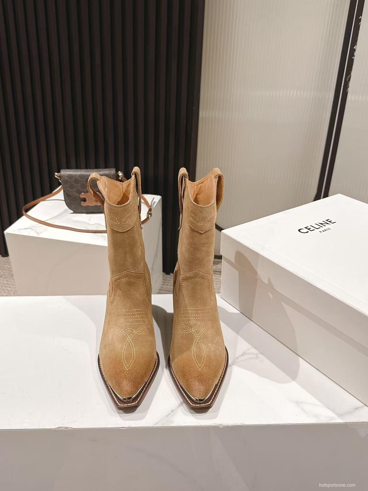 CELINE Fashion Boots with Arch of Triumph Logo - LY00440