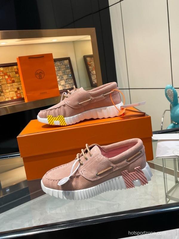 Hermès Classic Casual Sports Shoes with Exaggerated H Logo and Heightening Design - LY00300