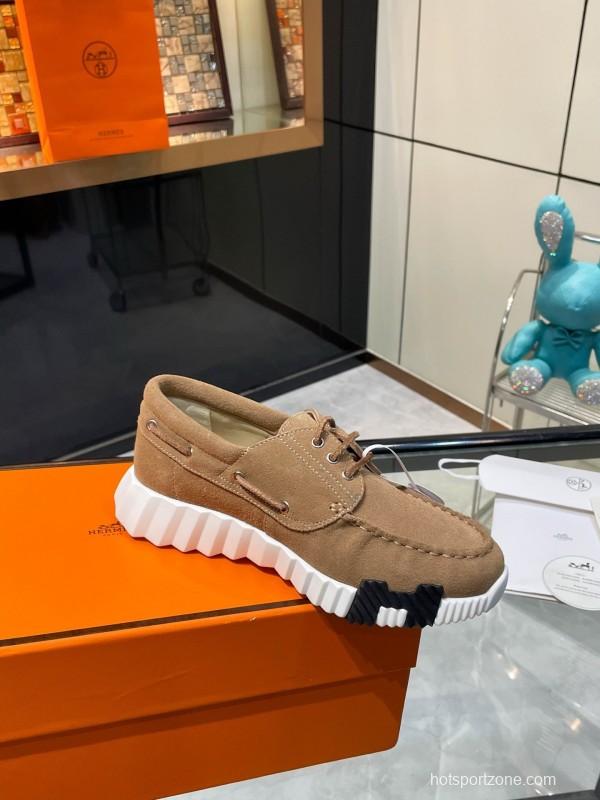 Hermès Classic Casual Sports Shoes with Exaggerated H Logo and Heightening Design - LY00300