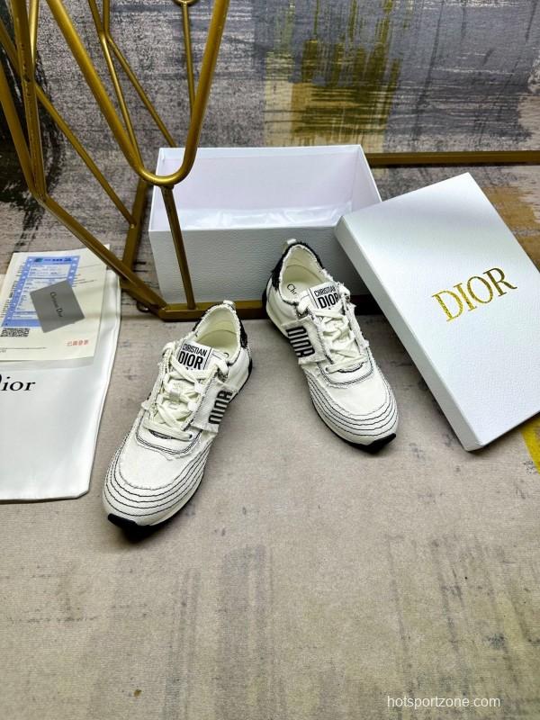 Dior Fall 2025/SS Classic Retro Canvas Sneakers with Fringe Details - LY00270