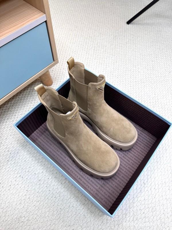 Prada Platform Ankle Boots with Elastic Design - LY0340