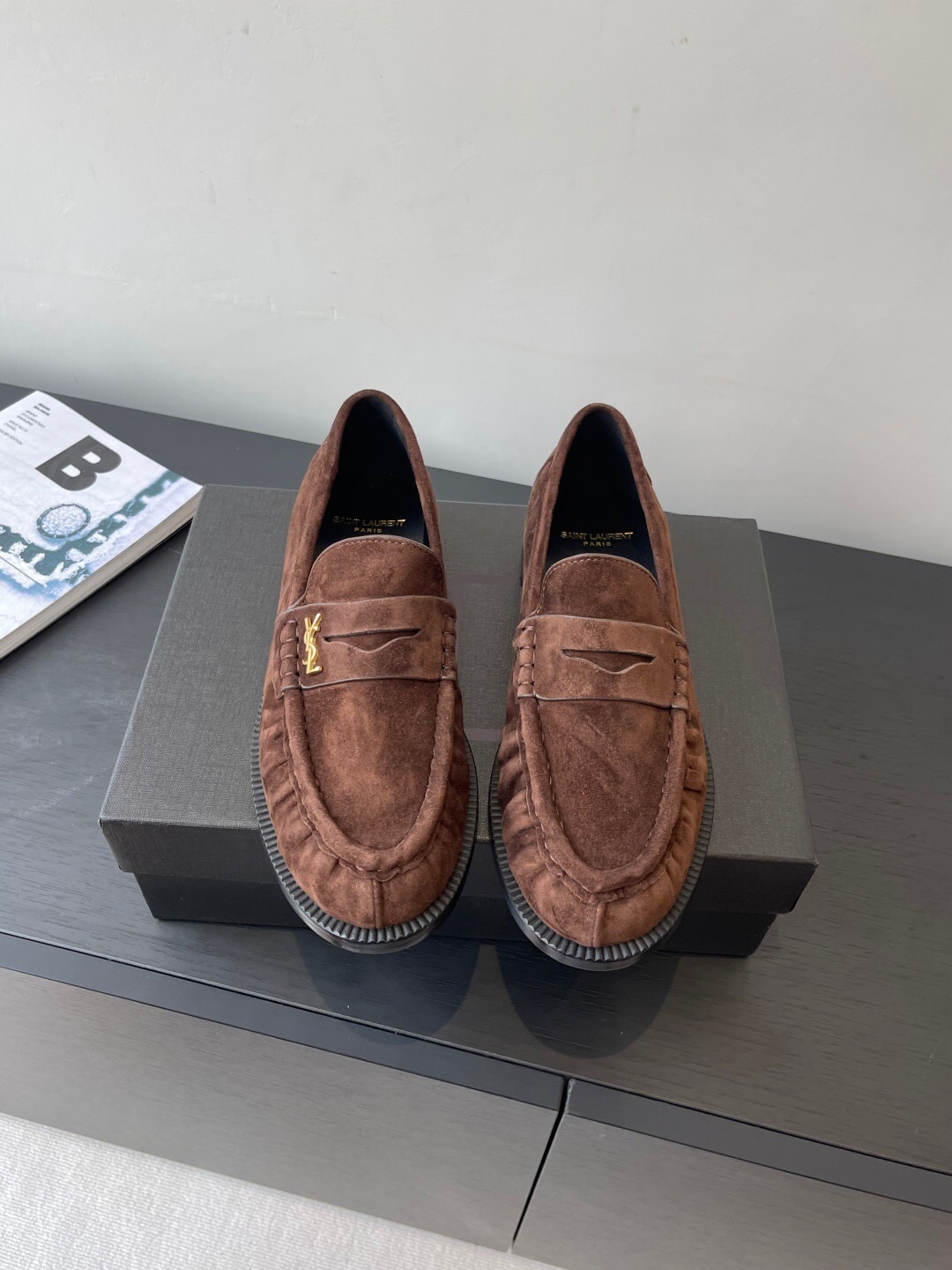 Saint Laurent Classic Loafer Half-Drag Slippers - KFY00350