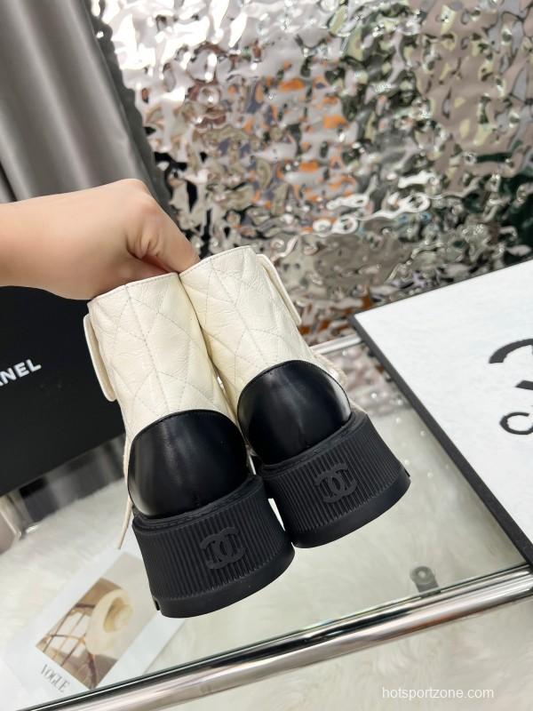 Chanel 2025/SS Autumn Winter New Boots with Double C Leather Buckle - LY00340