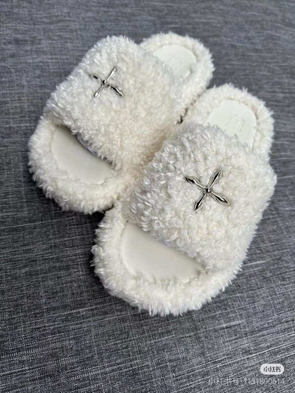 Adidas 2025 SS SMFK Fur Slippers Latest Popular Cross Pattern - KFY00230
