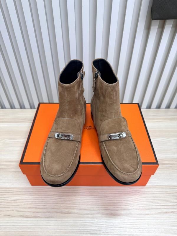 Hermes Kelly Buckle Ankle Boots - LY00390