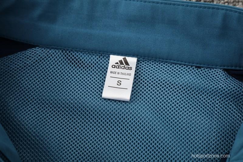 25/26 Arsenal Blue Full Zipper Jacket+Long Pants S-3XL