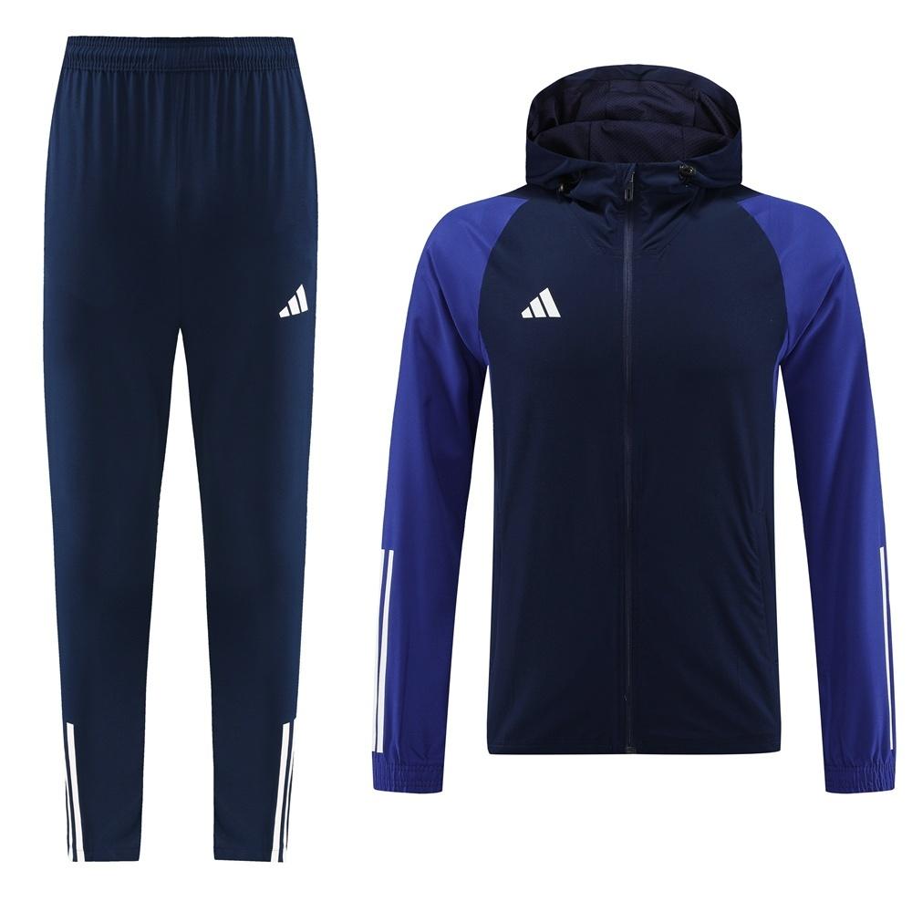 2025 Adidas Royal Blue Half Zipper Jacket+Long Pants S-2XL