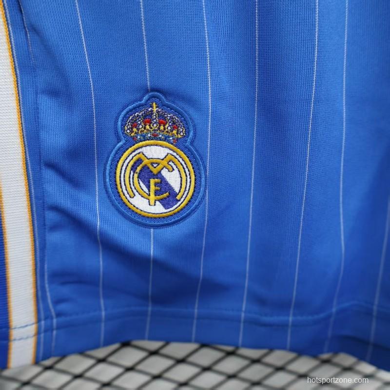 25/26 Real Madrid Blue with White Pinstripes Shorts