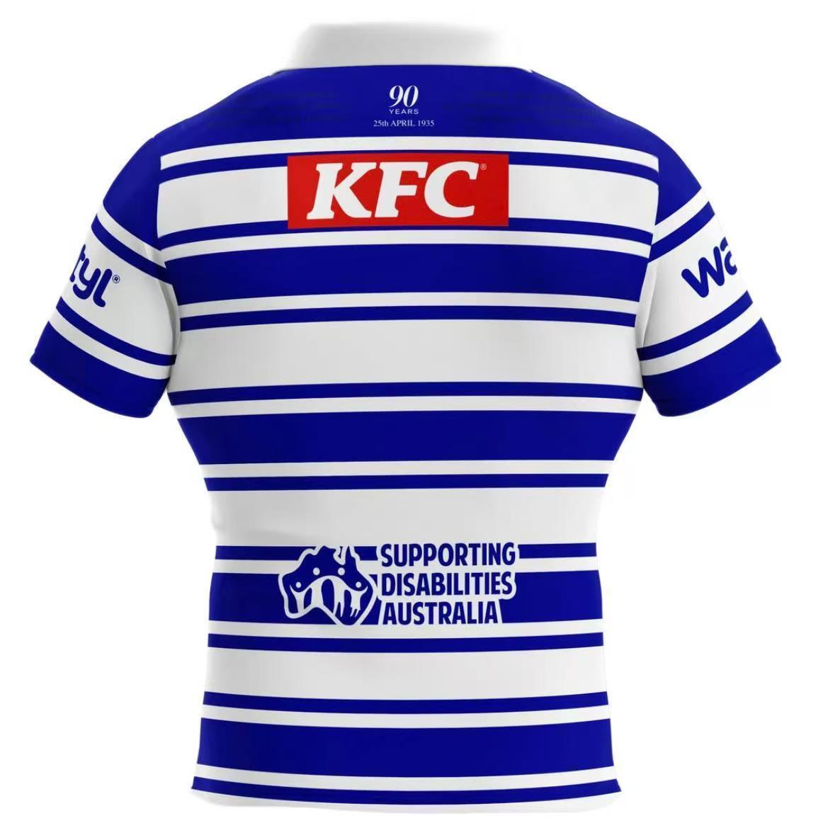 25/26 Canterbury-Bankstown Bulldogs Blue and White Hoops Jersey