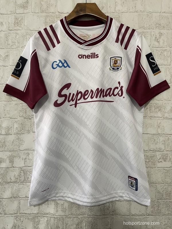 25/26 Galway GAA White with Maroon Trim Away Jersey