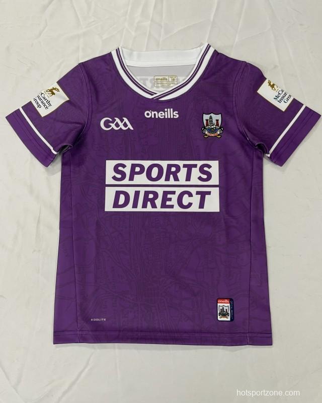 25/26 Kids Kilmacud Crokes Purple with White Trim Home Jersey