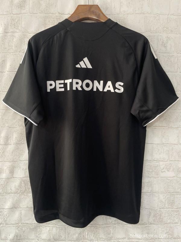 25/26  F1  Mercedes-AMG Petronas Black with White Stripes Training Jersey