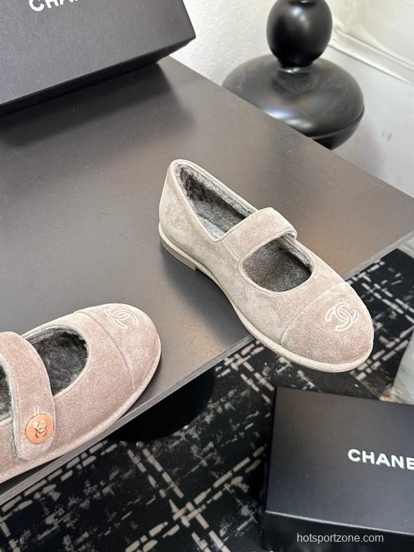 Chanel 2025/SS French Mary Jane Fur Shoes - AW25-MJ01