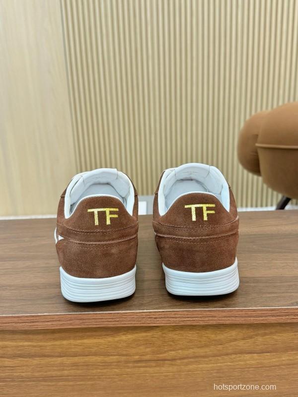 TOM FORD 2025 SS Casual Shoes with Classic Color Blocking and Imported Leather Insole - AS00350