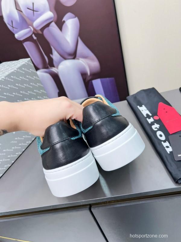 Kiton 2025/SS Tie-Detail Old Money Style Casual Men's Shoes - KFY00320