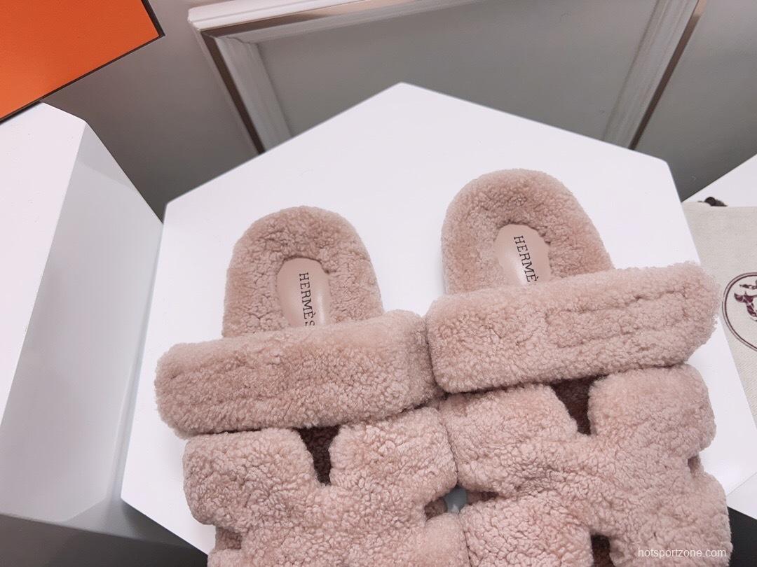 H Erijus Shoes 2025/SS Teddy Wool Slippers - LY00270