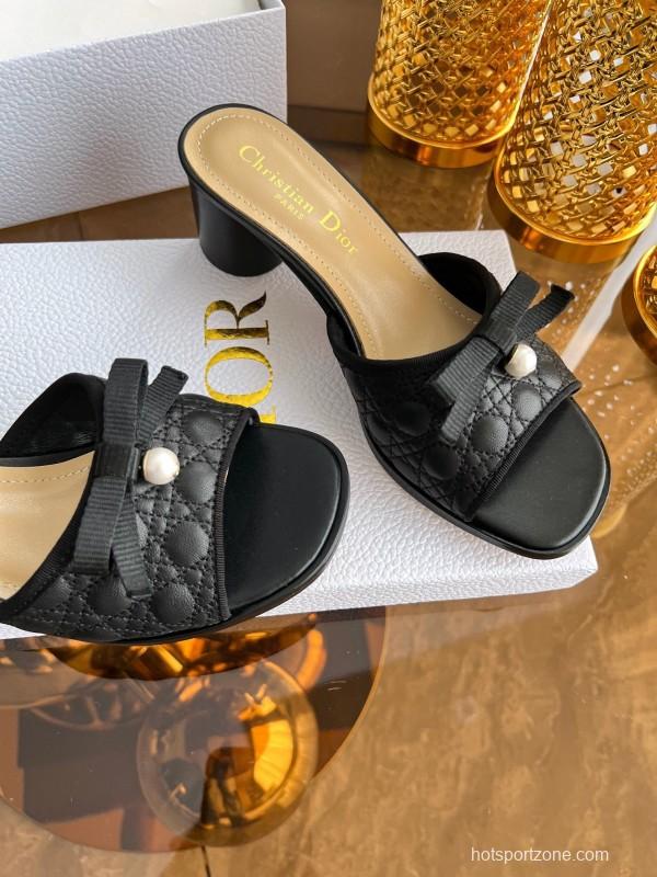 Dior Dway High Heel Sandals with Embroidered Logo - LY00270