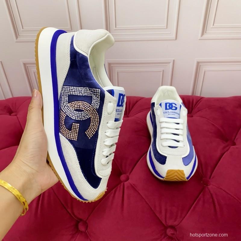 Dolce & Gabbana 2025/SS New Collection Luxury Embroidered Logo Sneakers with Imported Leather - AS00300