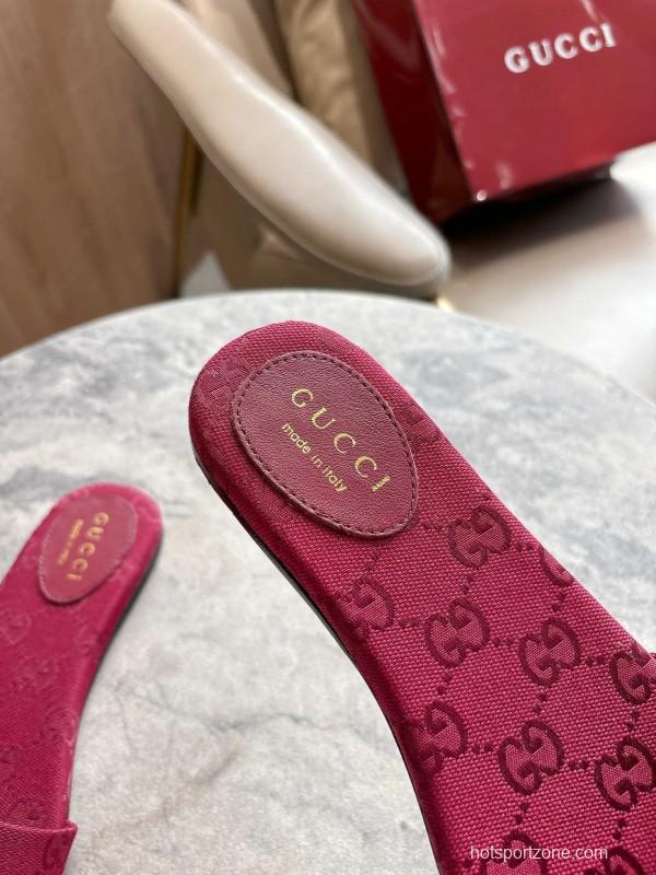 Gucci 2025/SS Leather Mule Sandals with Light Gold Horsebit Detail - LY00280