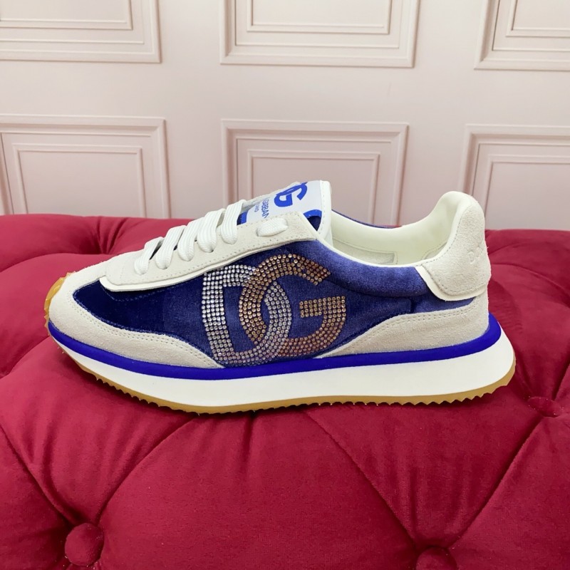Dolce & Gabbana 2025/SS New Collection Luxury Embroidered Logo Sneakers with Imported Leather - AS00300