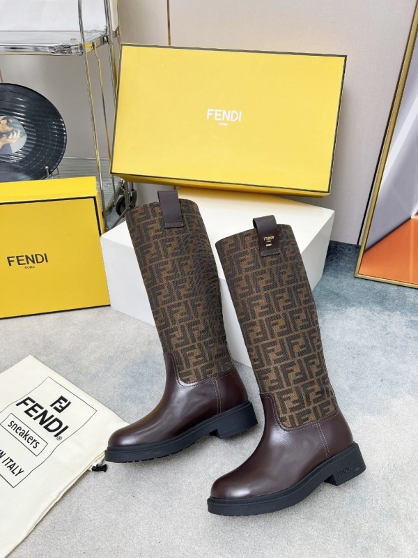 FENDI 2025/SS Fall/Winter Monogram Platform High-Top Boots - LY00400