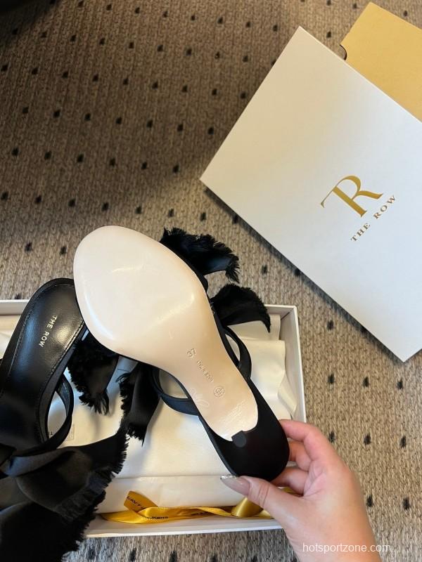 The Row 25ss Handwoven Bow Mule Sandals - KFY00280