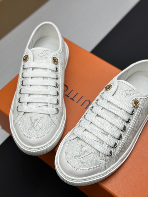 Louis Vuitton Time Out Series Animal Print Casual White Sneakers - AS00260
