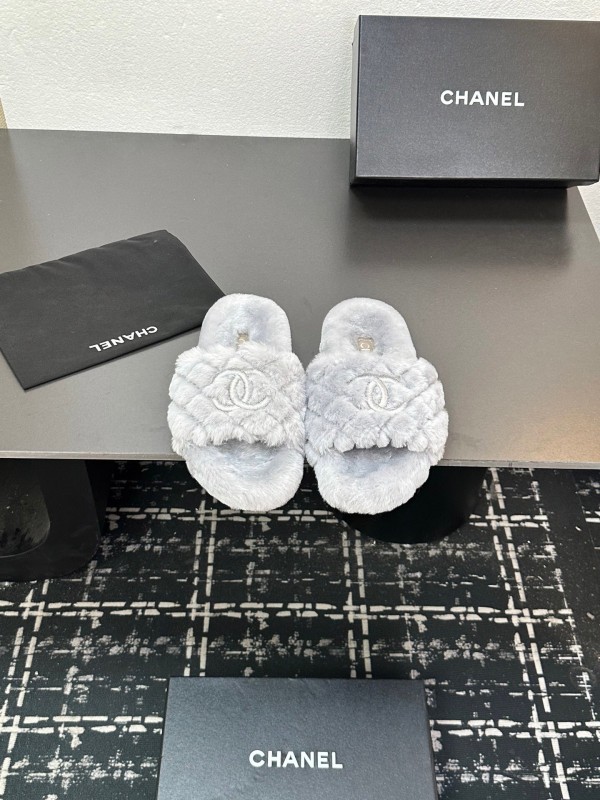 Chanel 2025 Spring/Summer Luxury Wool Slippers - LY00250