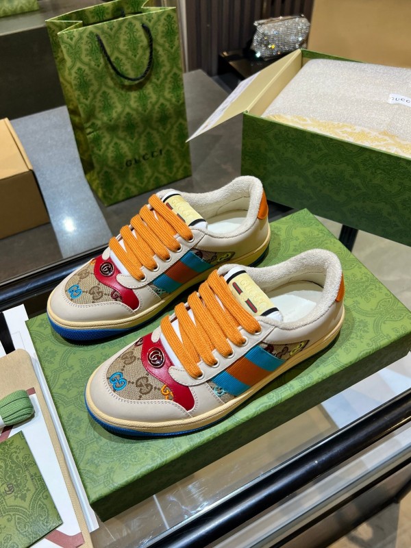 Gucci Distressed Sneakers 2025 SS Collection with Retro Design and Comfort Features - AS00270