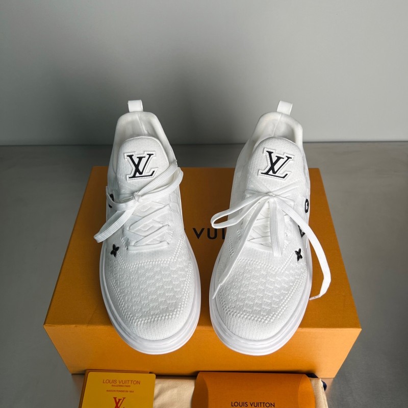 Louis Vuitton Beverly Hills Monogram Knit Sneakers with Imported IP Foam Sole - YC