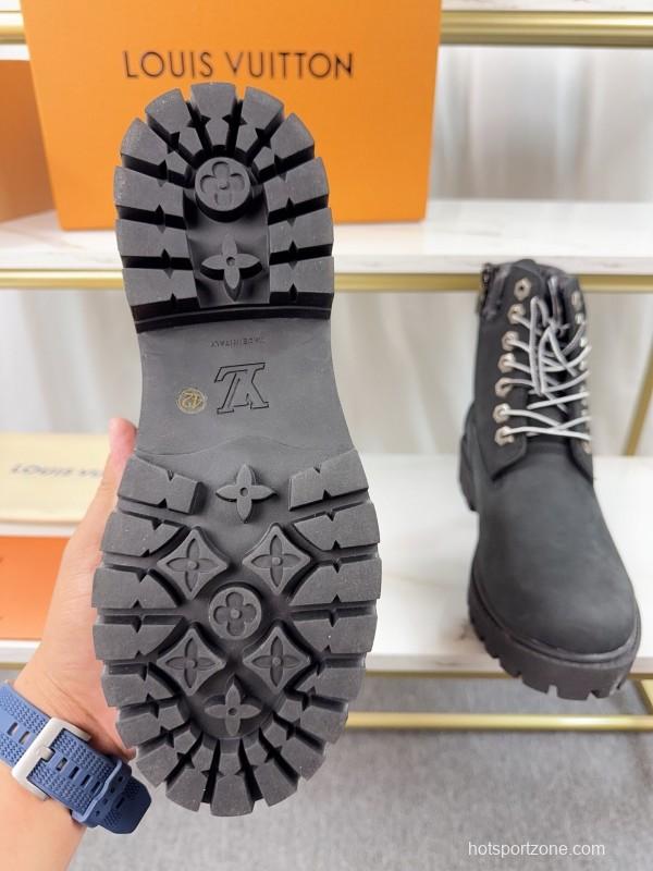 Timberland x LV Monogram Ankle Boots Waterproof Suede - LY00380