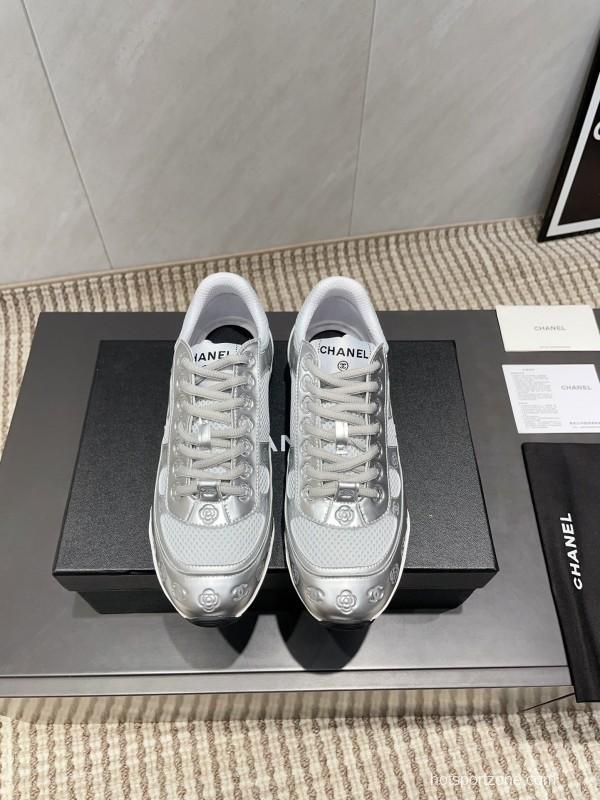 Chanel Silver Horn King II Casual Series Sports Shoes - KFY00330