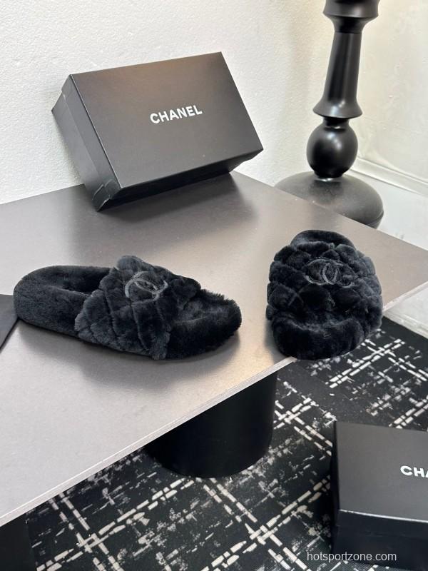 Chanel 2025 SS Fashion Fur Slippers - LY00250